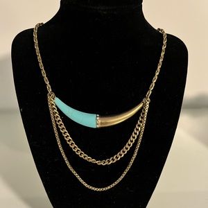 Silpada COASTAL COLOUR brass and turquoise necklace